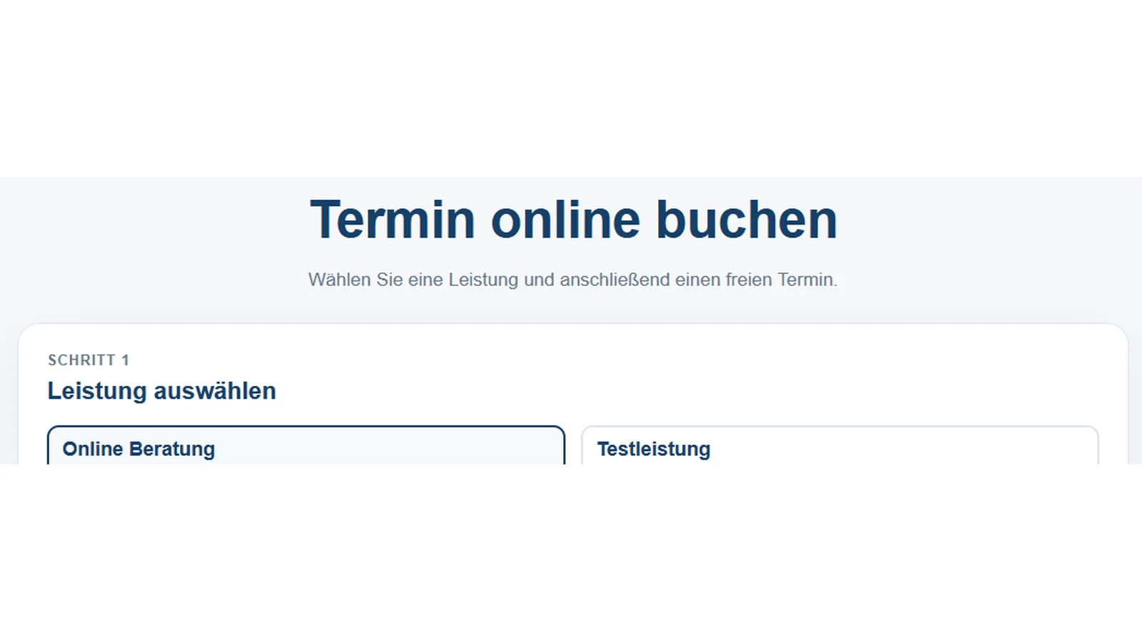 Öffentliche FindTime Buchungsseite