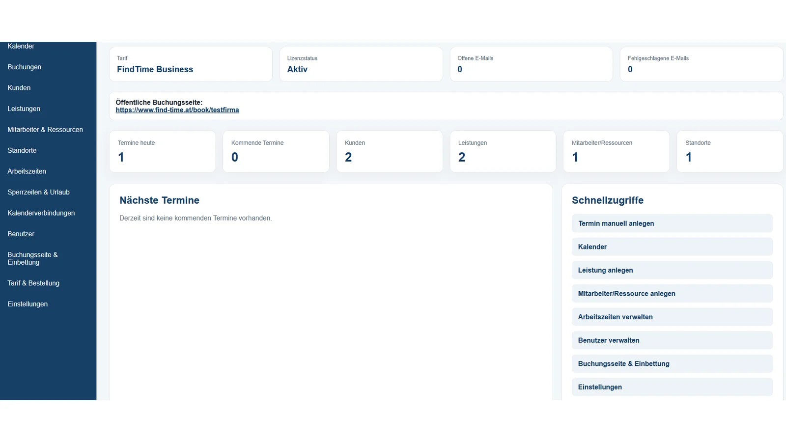 FindTime Dashboard